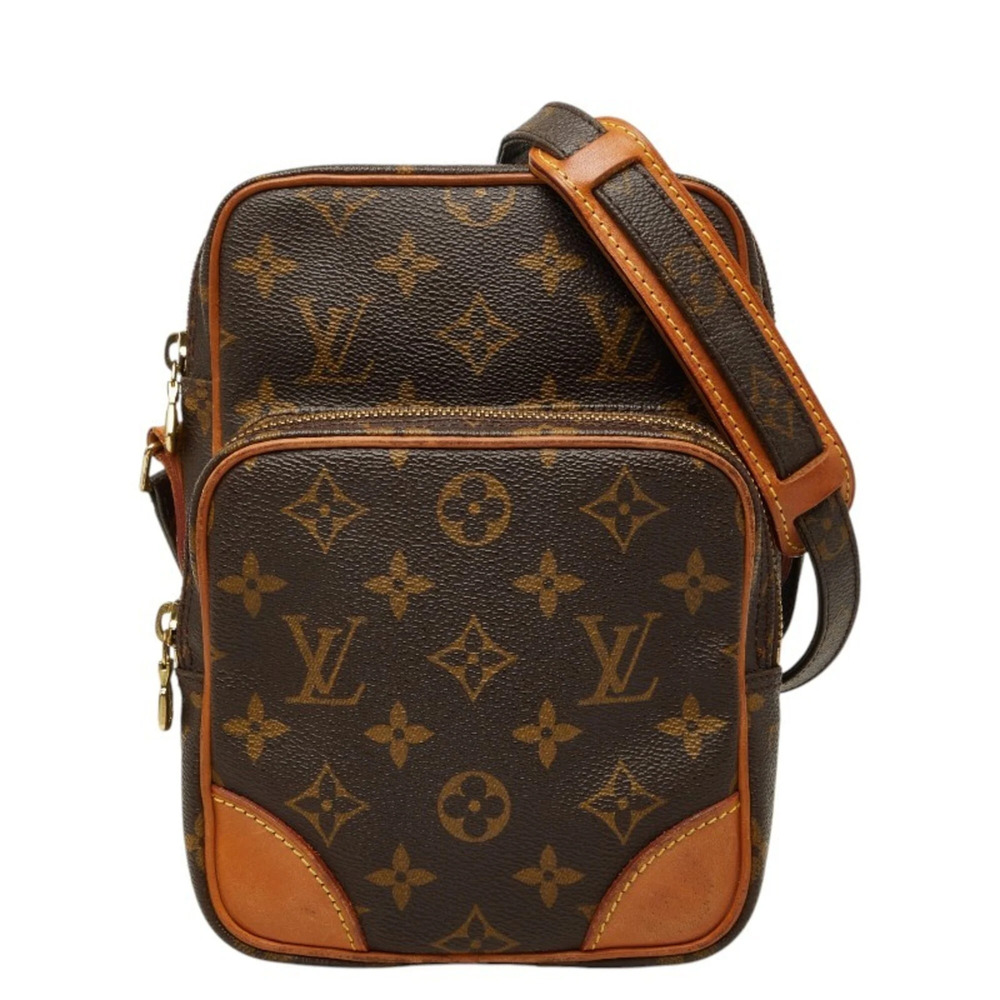 LOUIS VUITTON Brown Monogram Leather Shoulder Bag